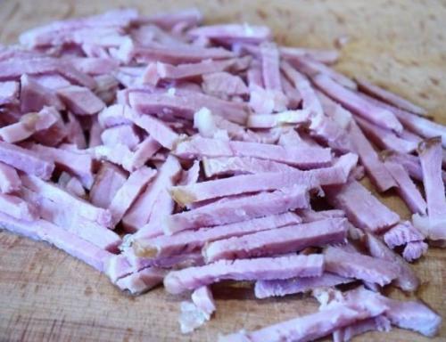 Салат из пекинской капусты с ветчиной. 03