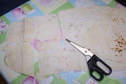 Лаваш, жареный с сыром. 02