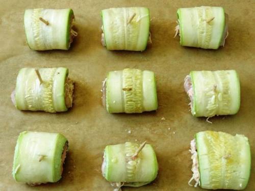 Кабачковые рулетики.  Ингредиенты: 08