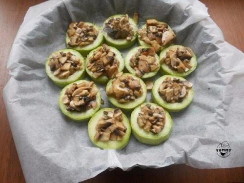 Кабачки запечённые с шампиньонами. 03 Кабачки запечённые с шампиньонами. 03