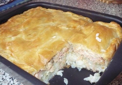 Всего 15 минут: заливной мясной пирог. 03
