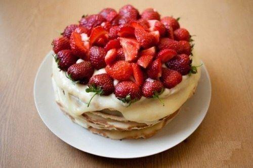 Торт творожный на сковороде. 05