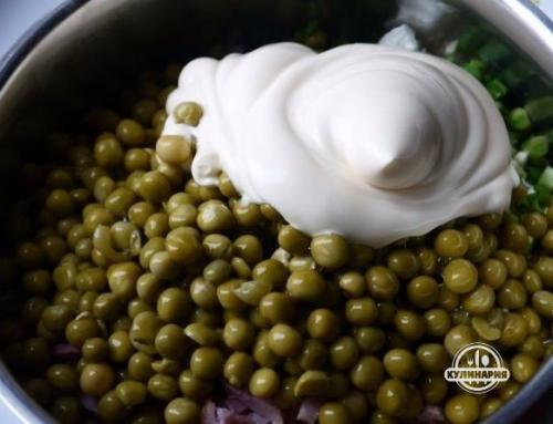 Салат из пекинской капусты с ветчиной. 07