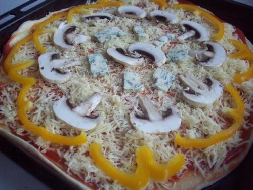 Пицца 3 с грибами сыра. 09
