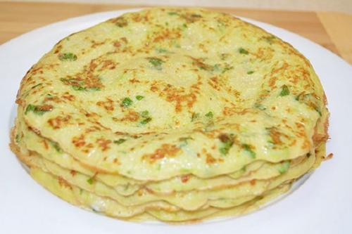 Тонкие кабачковые блинчики. 

