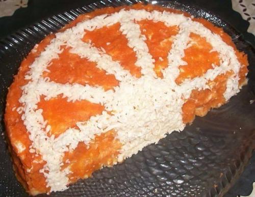 Салат Апельсиновая Долька.