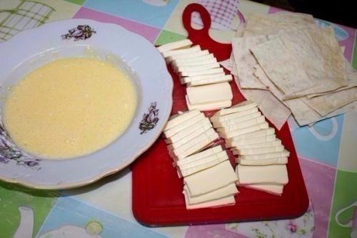 Лаваш, жареный с сыром. 03