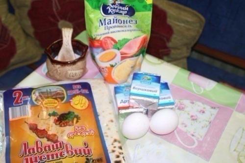 Лаваш, жареный с сыром. 01