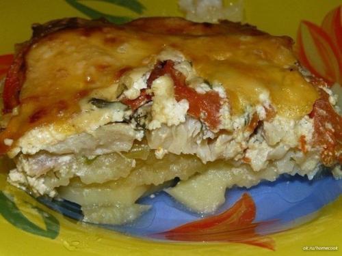 Обалденная вкусная запеканка картофельная с рыбкой.

