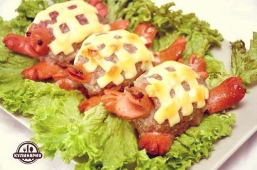 Котлеты Черепашки.  Ингредиенты: