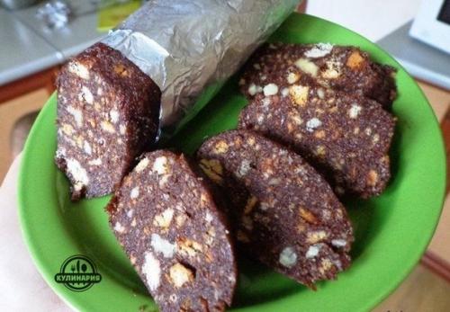 Сладкая колбаска.  Ингредиенты: 07