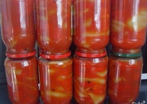 Перчик консервированный в томатном соке, .

