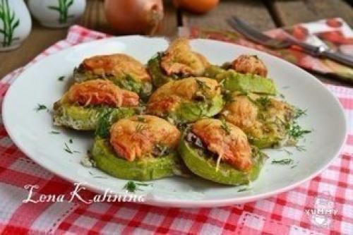 Кабачки запечённые с шампиньонами. Кабачки запечённые с шампиньонами.