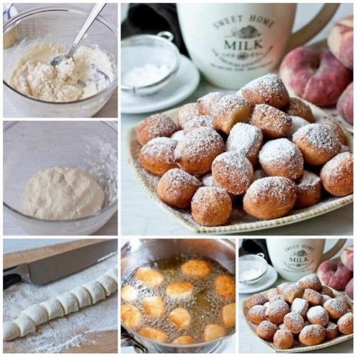 Творожные пончики на скорую руку. Творожные пончики на скорую руку.