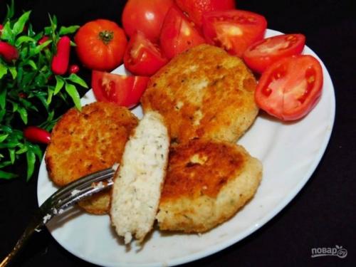 Куриные котлеты с картошкой.

