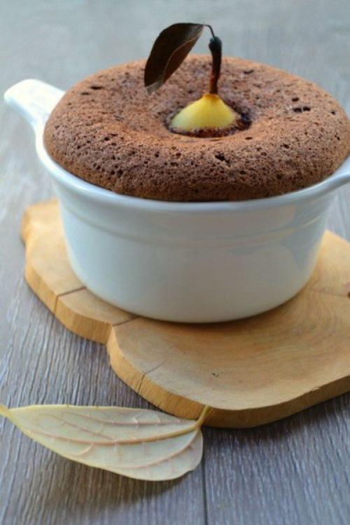 Груши в шоколадно - миндальном облаке. 06