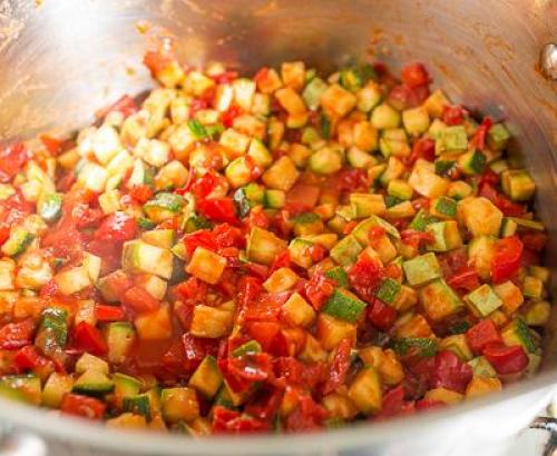 Кабачковая икра кусочками. 03