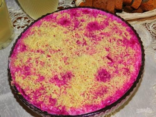 Салат Сельдь в Новой Шубе (с яблоками).