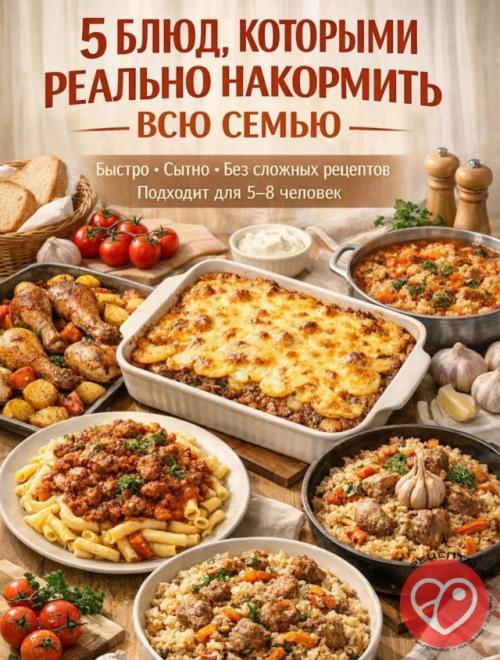 Чем накормить большую семью без стресса.

