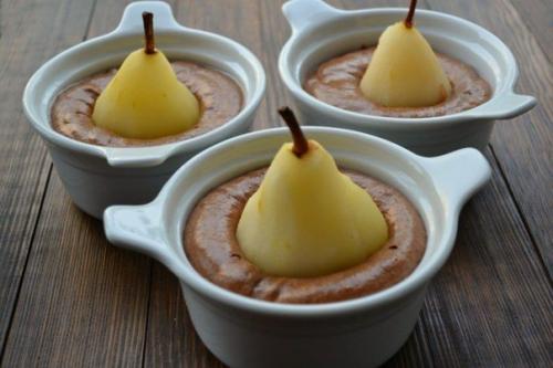 Груши в шоколадно - миндальном облаке. 05