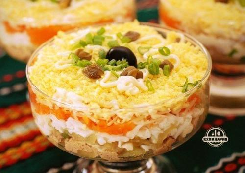Слоёный салат Печёнкин.