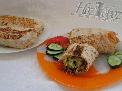 Домашняя шаурма.  Ингредиенты: 01