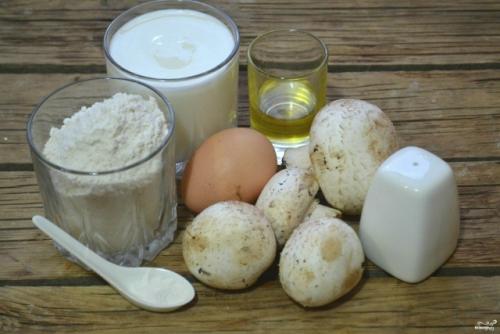 Быстрый пирог. Мой вариант, как приготовить быстрый пирог с грибами на кефире, очень простой. 01 Быстрый пирог. Мой вариант, как приготовить быстрый пирог с грибами на кефире, очень простой. 01