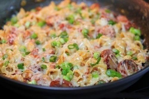 Паста с пряными колбасками. 05