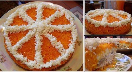 Праздничный слоeный салат 