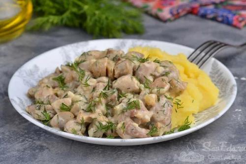 Ароматная курица в сметане с чесноком. 02 Ароматная курица в сметане с чесноком. 02