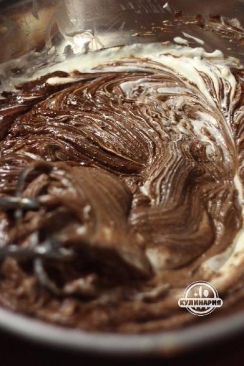 Шоколадно - кофейный чизкейк с бесподобно - кокосовой основой. 07