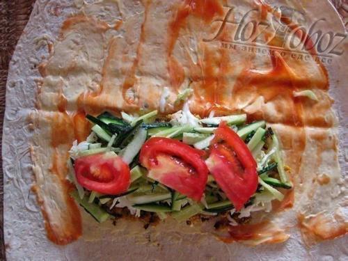 Домашняя шаурма.  Ингредиенты: 06