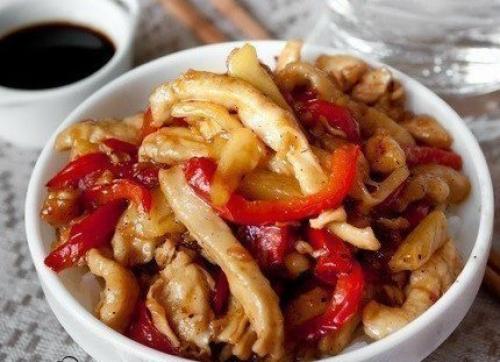 Курица стир - фрай с кисло-сладком соусе. 06 Курица стир - фрай с кисло-сладком соусе. 06