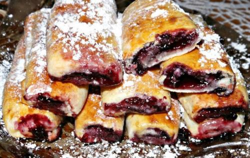 Творожное печенье с черничным вареньем. 02