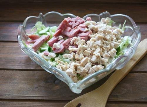 Салат Муравейник с курицей. 04