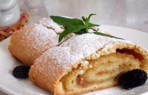 Песочный штрудель с яблоками.