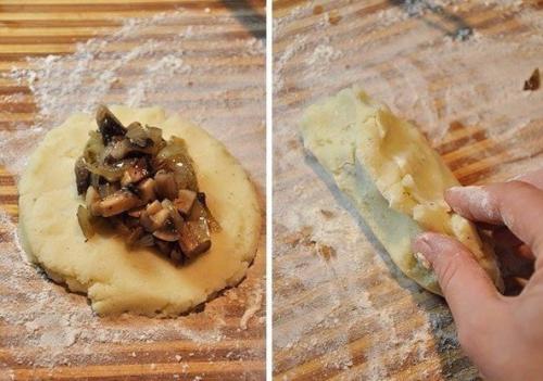 Картофельные зразы с грибами. 05