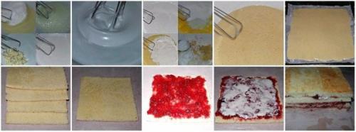 Пирожное Малиновоес белковым кремом. 01