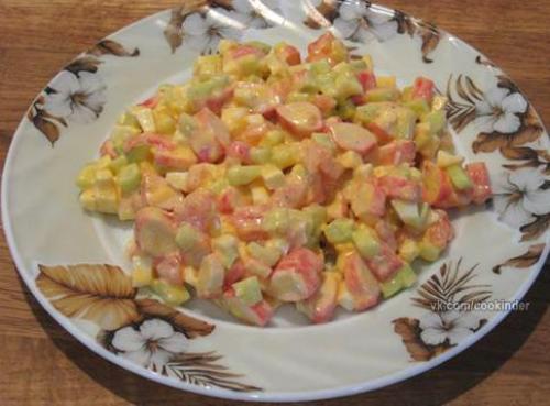 Салаты с крабовыми палочками (мясом). 01