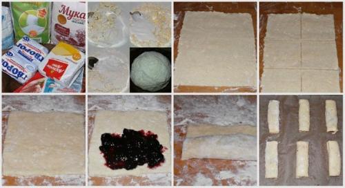 Творожное печенье с черничным вареньем. 01