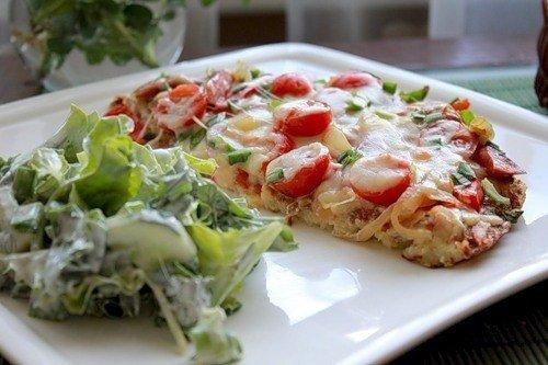 Картофельная пицца на ужин.