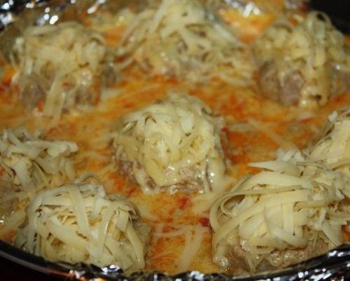 Тефтели запеченные в ДУХОВКЕ в сметанном соус. 06