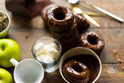 Шоколадные пончики из духовки. 06