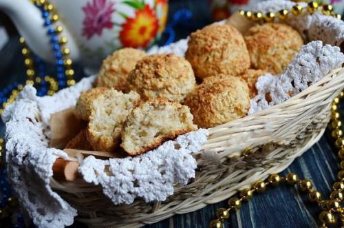 Кокосовое печенье с бананом. 05