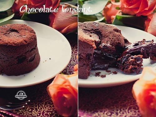 Шоколадный фондан от джейми Оливера.