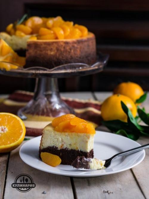 Апельсиновый чизкейк с Брауни. 04