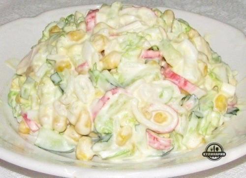 Салат из крабовыми палочками. 07