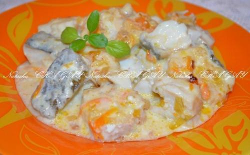 Рецепт рыбы в сливочном соусе от Наташи чагай. 

