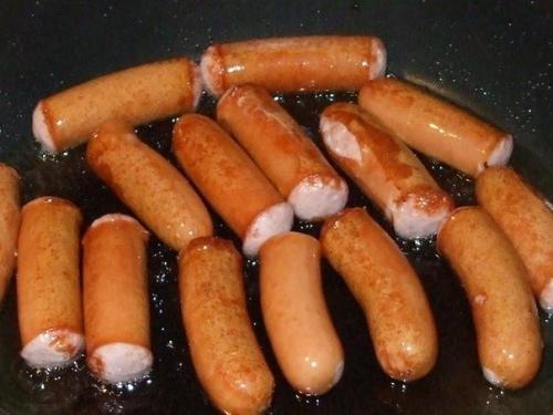 Ленивые пирожки с сосисками. 01