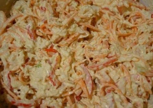 Салат с курицей и морковью по-корейски. 07